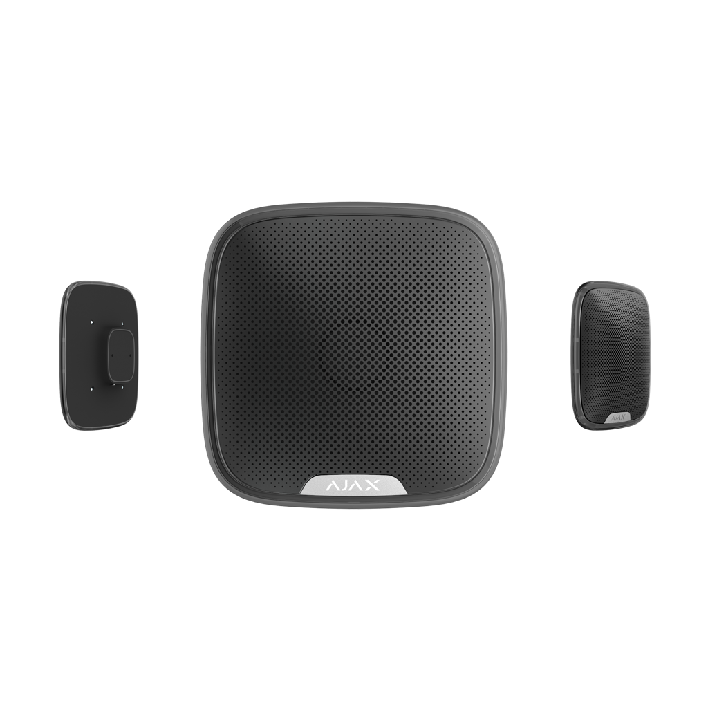 7661-07-BL1_1 AJAX StreetSiren, Kablosuz, Harici Siren, SİYAH - Görsel 1