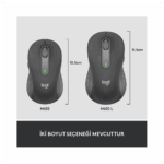 LOGITECH 910-006236, M650L Signature, Siyah, Sağ El, USB Nano 2,4G Kablosuz,4000dpi, Optik, 5 Tuşlu, 24ay Pil Ömrü, Sessiz Mouse - Görsel 3