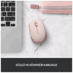 LOGITECH 910-006865, M171 Rose, USB Nano 2,4G Kablosuz, 1000dpi, Optik, 3 Tuşlu, 12ay Pil Ömrü, Mouse - Görsel 2