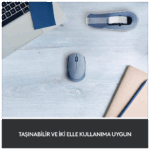 LOGITECH 910-006866, M171 BlueGrey, USB Nano 2,4G Kablosuz, 1000dpi, Optik, 3 Tuşlu, 12ay Pil Ömrü, Mouse - Görsel 3