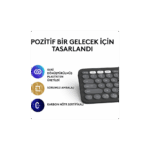 LOGITECH K380S, Pebble Keys 2,  Siyah, 920-011859, Bluetooth, Türkçe, Q, Multimedya, Mini Klavye - Görsel 3