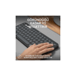 LOGITECH K380S, Pebble Keys 2,  Siyah, 920-011859, Bluetooth, Türkçe, Q, Multimedya, Mini Klavye - Görsel 5