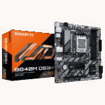 GIGABYTE B840M DS3H, 4xDDR5, 2xM.2, 2xDP, HDMI, Type-C, AM5 Soket GAMING Anakart