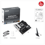 ASUS B850M MAX GAMING WIFI, 4xDDR5, 3x M2, HDMI, DP, Type-C, Wi-Fi 6, Bluetooth v5.4, AM5 Soket GAMING Anakart - Görsel 5