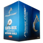 POWERGATE CAT6-BOX-GY, 23AWG 0,57mm, UTP, CAT6 Kablo, 305m, Gri - Görsel 2