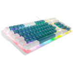 ACER eMachines, EAK100, Yeşil/Beyaz, USB Kablolu, RGB Backlight, RED Switch, Mekanik, Türkçe Q, 100 Tuşlu, Gaming Klavye - Görsel 3