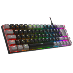 ACER eMachines, EAK68, Siyah/Gri, USB Kablolu, RGB Backlight, RED Switch, Mekanik, Türkçe Q, 68 Tuşlu, Gaming Klavye - Görsel 2