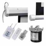 Everest EPP-180, 180x180, MOTORLU, PROJEKSİYON PERDESİ, Uzaktan Kumandalı, Arkası Siyah Fonlu, Duvar ve Tavana Asılabilir - Görsel 2