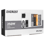 Everest EPS-FX01, Peak 250W, 4cm Fan, İnce Uzun, 41 x 81 x 150mm, Flex Power Supply (PSU) - Görsel 4