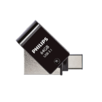 PHILIPS FM64DC152B, 64GB, USB 3.1 ve Type-C, İkisi Bir Arada, Gece Siyahı, Flash Disk - Görsel 2
