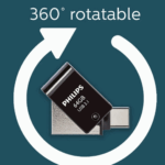 PHILIPS FM64DC152B, 64GB, USB 3.1 ve Type-C, İkisi Bir Arada, Gece Siyahı, Flash Disk - Görsel 3