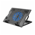 FRISBY FNC-35ST 14cm Fan, 10"-17" Notebook Soğutucu, 5 Kademeli Stand, Mavi Ledli (Siyah) - Görsel 2