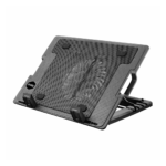 FRISBY FNC-35ST 14cm Fan, 10"-17" Notebook Soğutucu, 5 Kademeli Stand, Mavi Ledli (Siyah) - Görsel 3