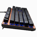 GAMDIAS AURA GK1, USB Kablolu, İngilizce,  Çok Renkli Arka Aydınlatma, Red Mekanik Switch, Bronz Edition, Gaming Klavye - Görsel 3