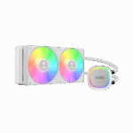 GAMDIAS AURA GL240 V2 WH, White Edition, 240mm,  RGB, 2 Fanlı,CPU Sıvı Soğutma