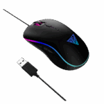 GAMDIAS AURA GS3, Çok Renkli Aydınlatma,  USB Kablolu, 6 Tuşlu, Gaming Mouse, 3.600 DPI, Siyah - Görsel 2
