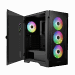 GAMDIAS TALOS E2 Elite, 850W, 80+ Bronze, Tempered Glass, ARGB, ATX GAMING KASA - Görsel 2