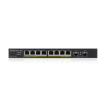 ZyXEL GS1100-10HP, 8 Port, Gigabit, PoE 130W, 2 Port GigaBit SFP, Yönetilemez, Masaüstü Switch - Görsel 3
