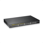 ZyXEL GS1900-48HP V2, 48 Port, Gigabit, 24 Port PoE 170W, 2 Port GigaBit SFP, Yönetilebilir, Rackmount Switch