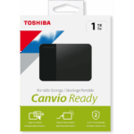 TOSHIBA HDTP310EK3AA, Canvio Ready, 1TB, 2.5" USB 3.0, Taşınabilir, Harici HDD, (Black)