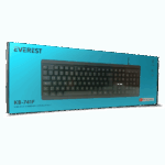 EVEREST KB-741F, USB Kablolu, Türkçe F,  2 metre Bakır Kablolu, Standart Klavye (Siyah) - Görsel 5