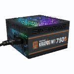 GAMDIAS KRATOS M1-750B, 750W, 80+ Bronze,  Aktif PFC, RGB, GAMING, ATX, Power Supply (PSU)
