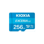 KIOXIA 256GB ExceriaG2, LMEX2L256GG2, U1 V30 4K,  CL10, 100Mb/s, MicroSD Kart Bellek (SD Adaptörlü)