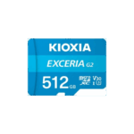 KIOXIA 512GB ExceriaG2, LMEXL512GG2 U1 V30 4K,  CL10, 100Mb/s, MicroSD Kart Bellek (SD Adaptörlü)