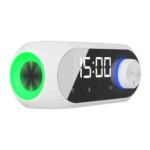 MIKADO MD-W7, Beyaz, 5W, FM Radyo, USB, AUX, Bluetooth, Kablosuz, Taşınabilir, 1200mAh Batarya, Alarmlı Saat, Derece ve Speaker - Görsel 2