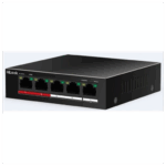 HILOOK NS-0105P-35(B), 4 Port, Megabit, PoE 35W, 1 Port Megabit Uplink, Long Range 250Metre, Yönetilemez, Masaüstü Switch