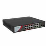 HILOOK NS-0318P-130(B), 16 Port, Megabit, PoE 130W, 1 Port GigaBit Lan, 1 Port GigaBit SFP, Long Range 250Metre, Yönetilemez, Masaüstü Switch