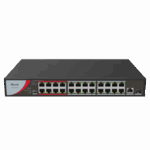 HILOOK NS-0326P-230(B), 24Port, Megabit, PoE 230W, 1 Port GigaBit Lan, 1 Port GigaBit SFP, Long Range 250Metre, Yönetilemez, Masaüstü Switch - Görsel 4
