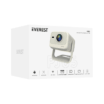 EVEREST PJ05, 400 LED Lümen, 1920X1080P, 1xHDMI, 1xUSB, RJ45, WiFi 6, Bluetooth, 30.000 Saat Led Ömrü, 1.5W Speaker, Android 9, 4K Destekli Projeksiyon Cihazı - Görsel 5