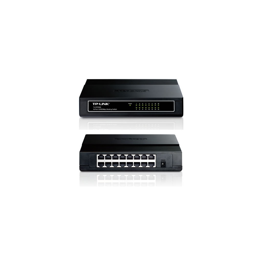 SF1016D_1 TP-LINK TL-SF1016D, 16 Port, MegaBit, Yönetilemez, Masaüstü Switch - Görsel 1