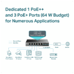 TP-LINK TL-SG1006PP, 6 Port, GigaBit, 4 Port PoE 64W, Yönetilemez, Metal Kasa, Masaüstü Switch - Görsel 5