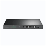 TP-LINK SG1218MP, 16 Port, Gigabit, PoE 250W, 2 Port Gigabit Combo SFP, Rackmount, Yönetilemez, Switch
