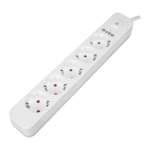 S-LINK SPG501S, 5 Soket, Akım Korumalı Priz, 1.5Mt Kablo, 750 Joule (Beyaz) %100 Bakır - Görsel 2