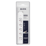 S-LINK SPG501S, 5 Soket, Akım Korumalı Priz, 1.5Mt Kablo, 750 Joule (Beyaz) %100 Bakır - Görsel 4