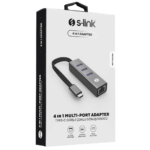 S-LINK SW-U3325, GigaBit, Type-C to RJ45, 3xUSB 3.0, Metal, Ethernet Kartı - Görsel 3