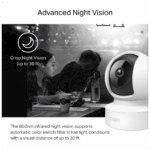 TP-LINK Tapo C212, 3,0Mpix, İç ve Dış Mekan,  WiFi-Ethernet, 9Mt. Gece Görüşü, 360 Dönüş, Dikey ve Yatay Hareket, İki Yönlü Ses Güvenlik Kamerası - Görsel 3