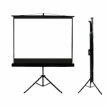 Codegen TX-18 TRIPOD PROJEKSİYON PERDESİ 180X180 (Arkası Siyah Fonlu - Taşınabilir Ayaklı Model) - Görsel 2