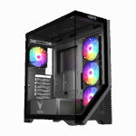 VENTO VG4202FL Mid Tower, 850W 80+ Siyah, Temperli Cam, RGB, ATX GAMING KASA