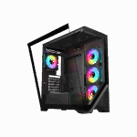 VENTO VG4202FL Mid Tower, 850W 80+ Siyah, Temperli Cam, RGB, ATX GAMING KASA - Görsel 4