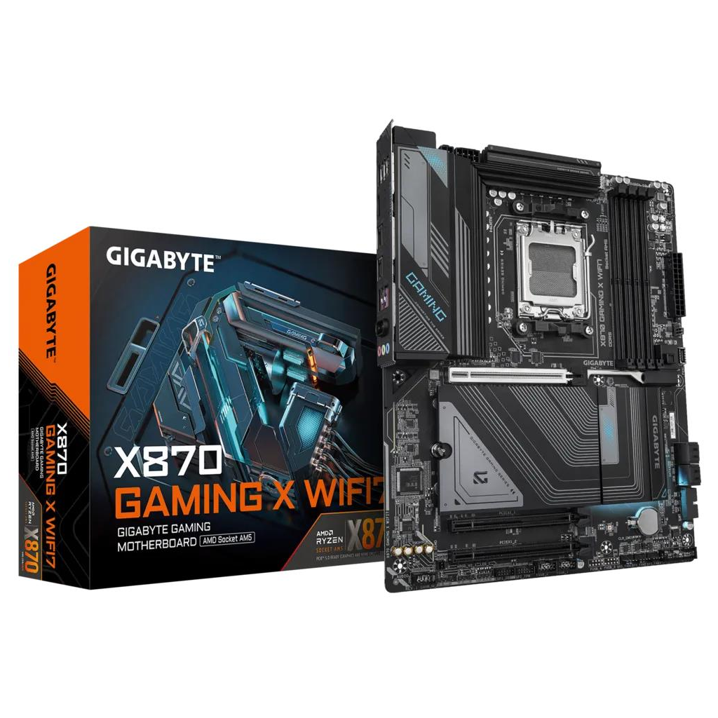 X870-GAMING-X-WIFI7-G10_1 GIGABYTE X870 GAMING X WIFI7 G10, 4xDDR5, 3xM.2, DP, HDMI, Type-C, Wi-Fi 7E, Bluetooth 5.4, AM5 Soket GAMING Anakart - Görsel 1