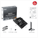 ASUS X870 MAX GAMING WIFI7, 4xDDR5, 3x M2, HDMI, DP, Type-C, Wi-Fi 7, Bluetooth v5.3, AM5 Soket GAMING Anakart - Görsel 5