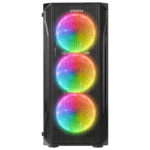 EVEREST X-RACER, Mesh, 600W (Peak), 4x12cm RGB Fan, Temperli Cam Yan Panel, ATX, GAMING KASA - Görsel 2