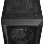 EVEREST X-RACER, Mesh, 600W (Peak), 4x12cm RGB Fan, Temperli Cam Yan Panel, ATX, GAMING KASA - Görsel 4