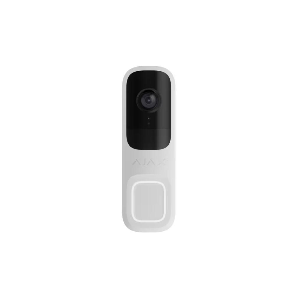 66390-125_1 AJAX, DOORBELL, Kablosuz, Kameralı, Kapı Zili Beyaz - Görsel 1