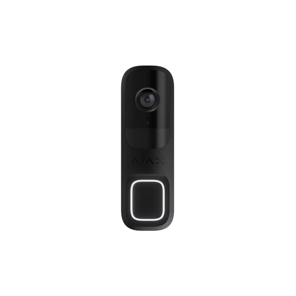 66391-125_1 AJAX, DOORBELL, Kablosuz, Kameralı, Kapı Zili Siyah - Görsel 1