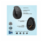 LOGITECH 910-006473, LIFT Siyah,  Bluetooth, 1000dpi, Optik, 6 Tuşlu, Kablosuz, Mouse - Görsel 2